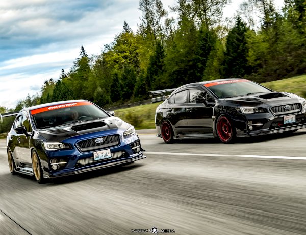 Rodger and Tara - The His and Hers Subaru STI's