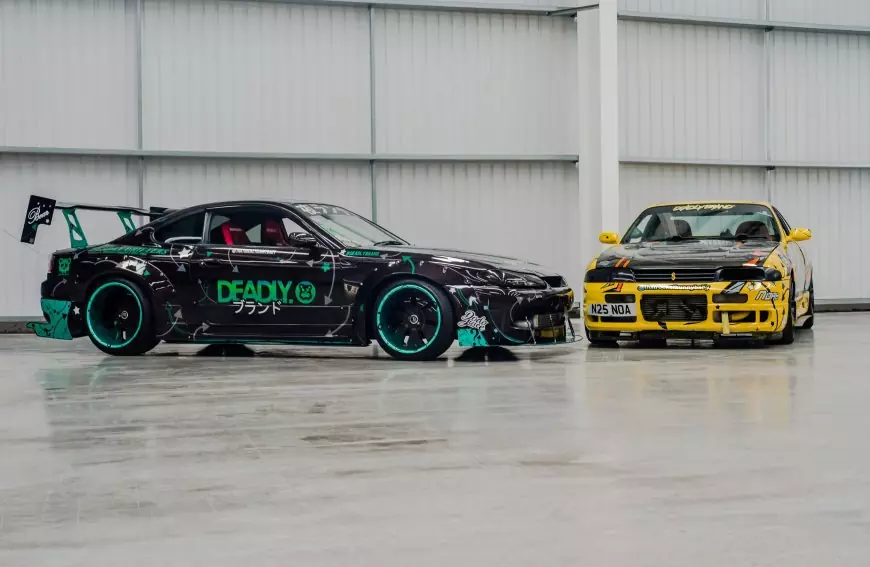 picture of 2 Nissan Drift cars featured on stance auto magazine