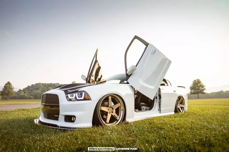 dodge charger with suicide doors open