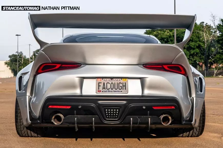 Rear shot of a 2021 Toyota Supra Premium Edition shot by Stance Auto Magazine Photogrpahers