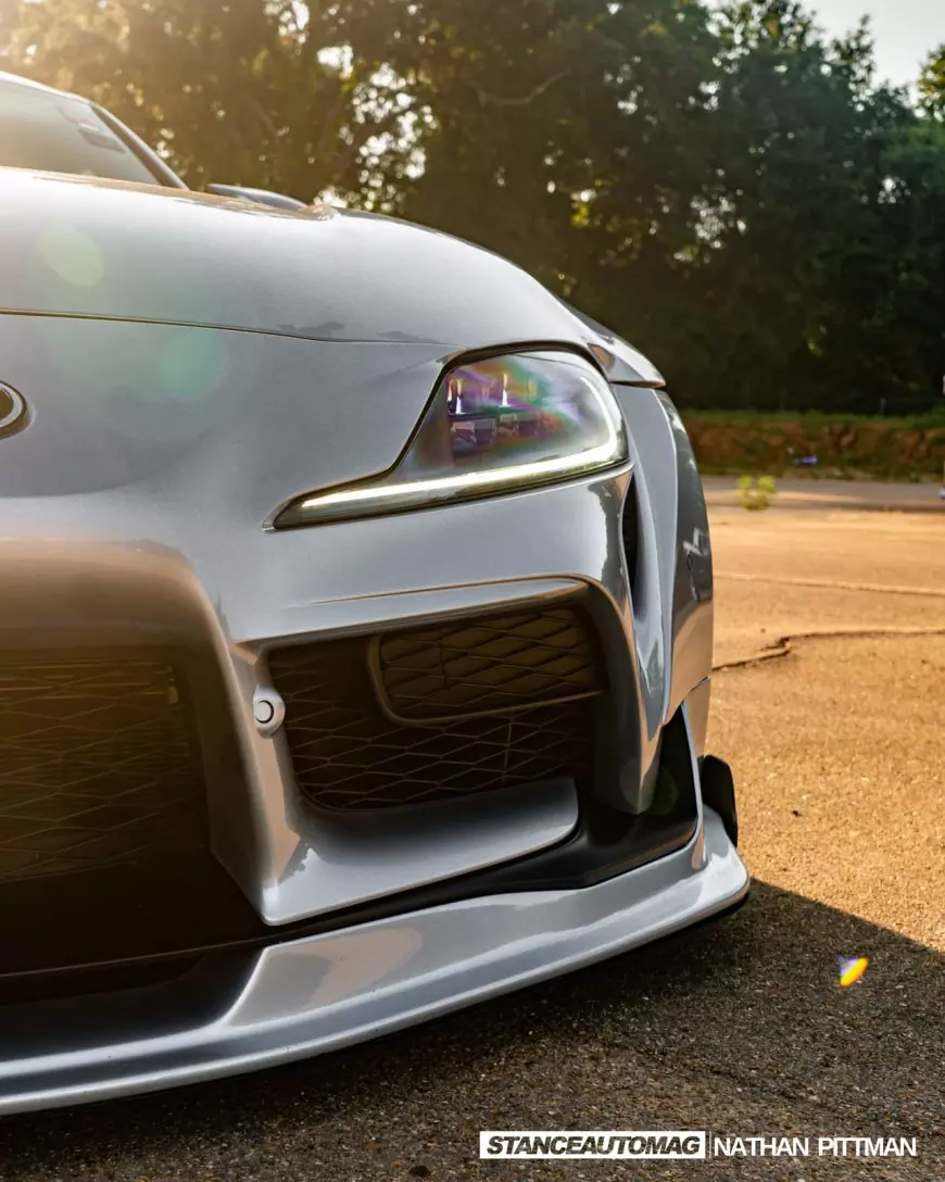 front lights on a 2021 Toyota Supra Premium Edition shot by Stance Auto Magazine Photogrpahers