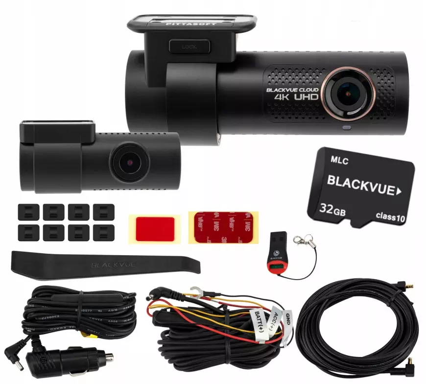 Whats in the box of the BlackVue DR900X-2CH Dash Cam 