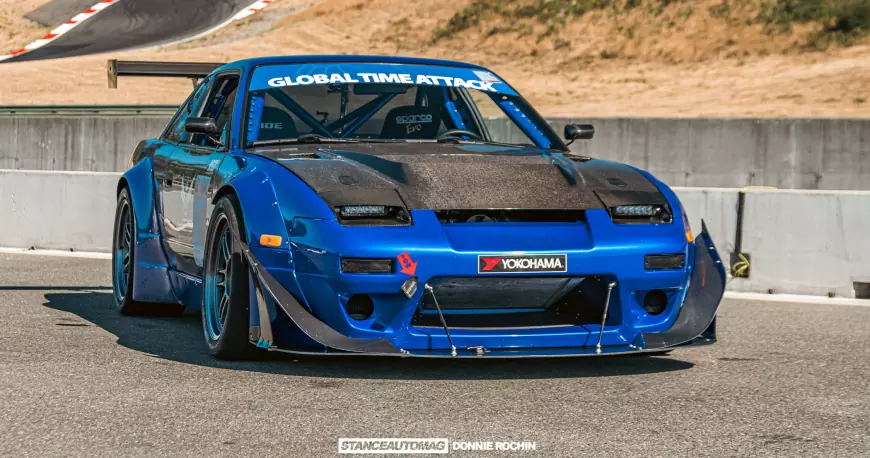 The front of  a 1989 Nissan 240SX shot by Stance Auto Magazine Photographers