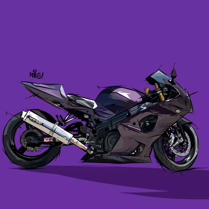 Artist sketch of a motorcycle