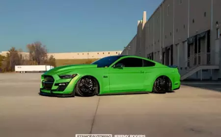 Bagged Ford Mustang S550 With A Hotlicks Flame Kit
