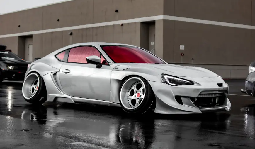 GT86 with stanced suspension