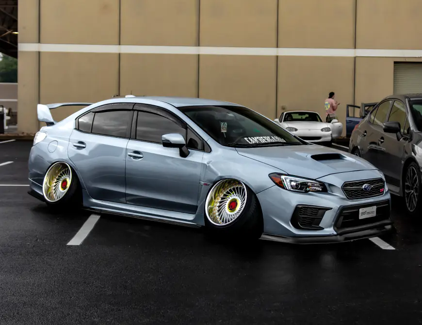 Subaru with extreme camber