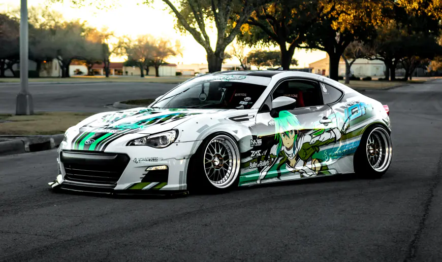 Toyota GT86 Wrapped in manga design