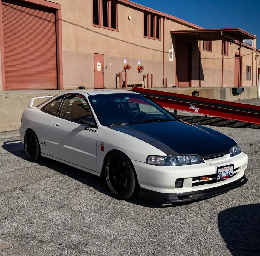 2001 Acura Integra Type R parked at a warehouse