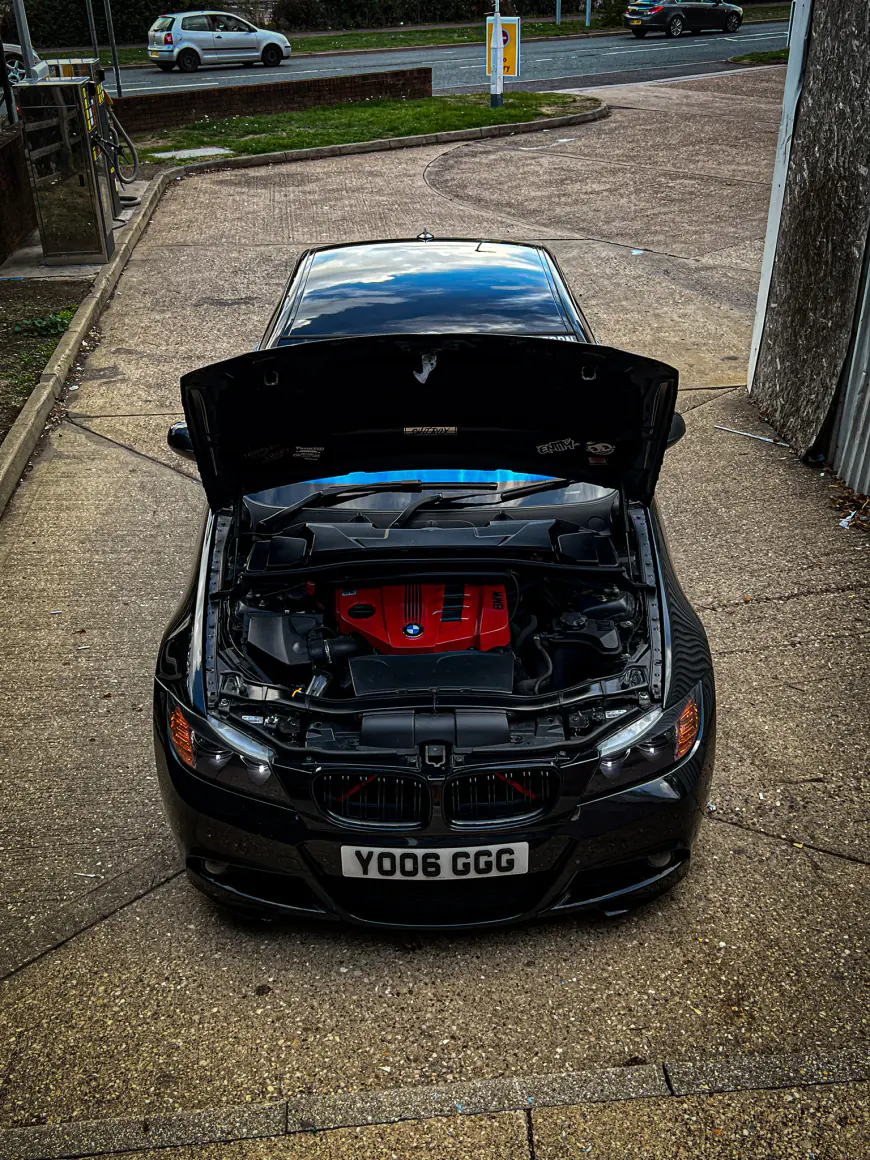 Under the hood of a 2011 BMW E90 LCI 