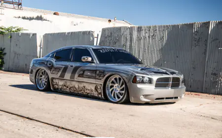 Custom Dodge Charger: Unique Predator Theme and Air Ride Suspension.