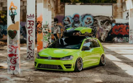 VW Mk7 Golf GTI: In Acid Green Inozetek Wrap