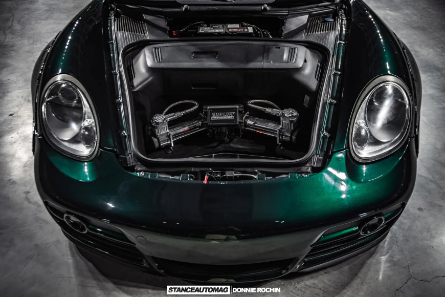 Porsche Cayman S Build: Widebody Kit & Airride Mods air suspension