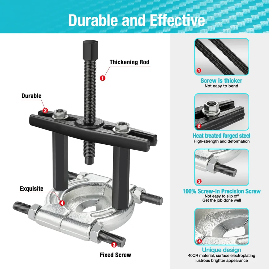 DURATECH 12PCS Bearing Puller Set 5-ton Capacity : Review