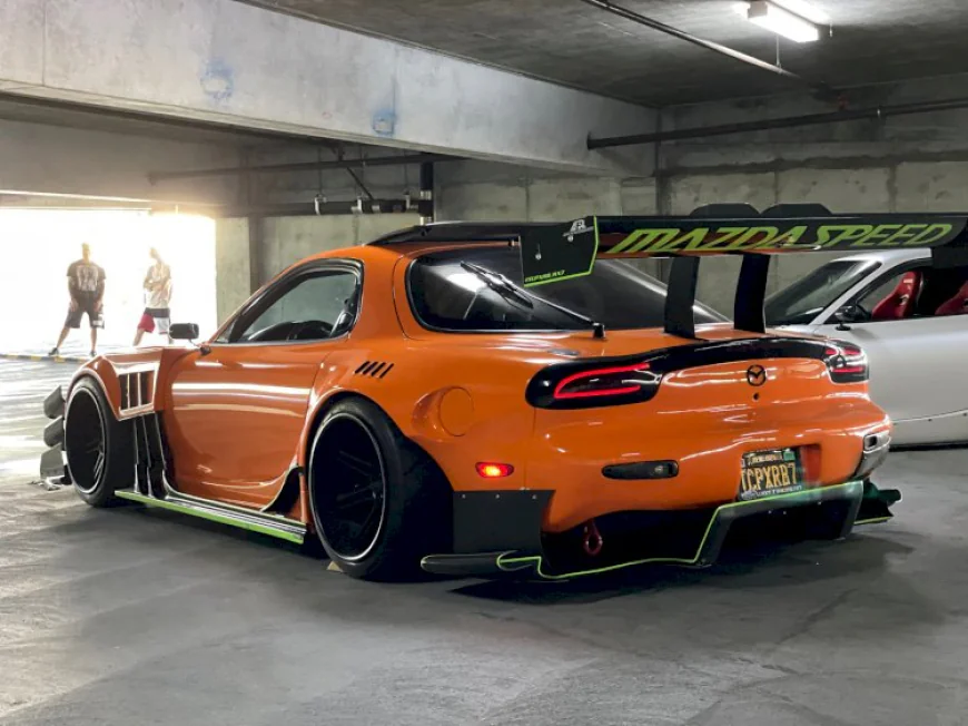 orange widebody RX7 FD3S magic kit
