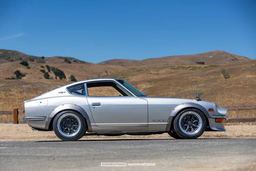 Silver Datsun 240z