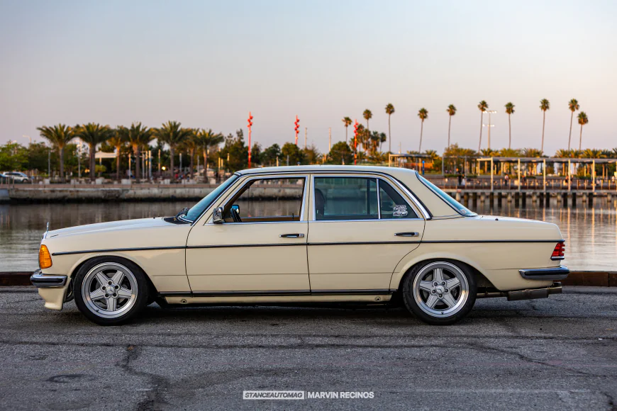 Mercedes W123 300D 1JZ Swap – 420hp Bagged Build