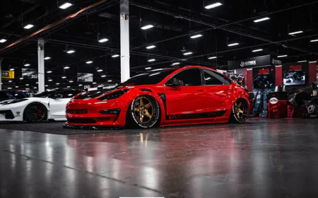 SEMA Tesla Model 3 Widebody Build with Artisan Spirits Kit and Carbon Fiber