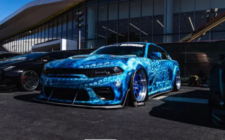 2015 Dodge Charger Scat Pack Widebody SEMA Build with Custom Dragon Wrap