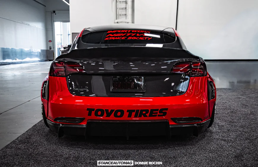 SEMA Tesla Model 3 Widebody Build with Artisan Spirits Kit and Carbon Fiber