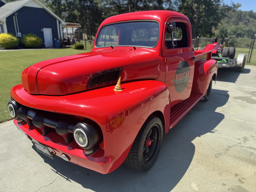 1952 Ford F1 Daily Driver Hot Rod with Ice Cream Cone RedCar Creamery