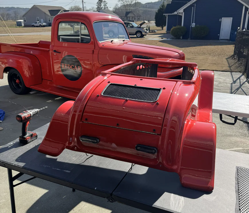 1952 Ford F1 Daily Driver Hot Rod with Ice Cream Cone RedCar Creamery