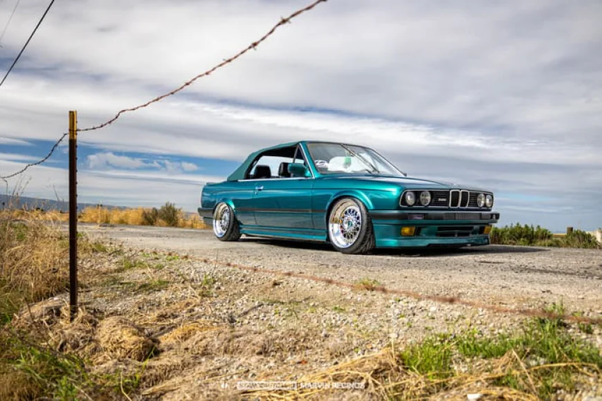 1991 BMW 318i E30 Cabriolet Restomod Lagunengrün Metallic