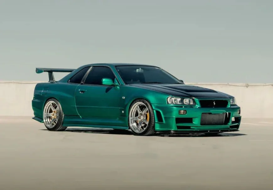 Nissan skyline gtr34 in green