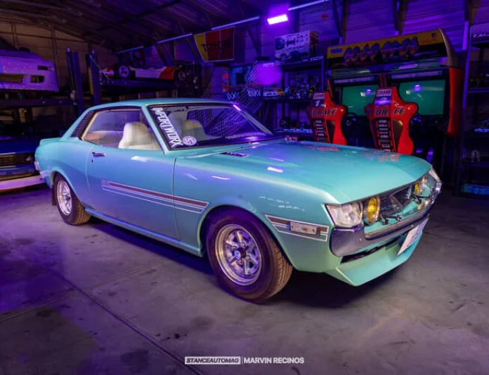 1974 Toyota Celica First Gen Father-Daughter Build Aqua Metallic Gold