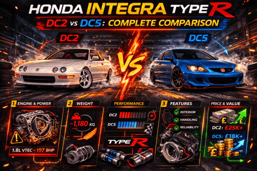 Honda Integra Type R DC2 vs DC5: Complete Comparison