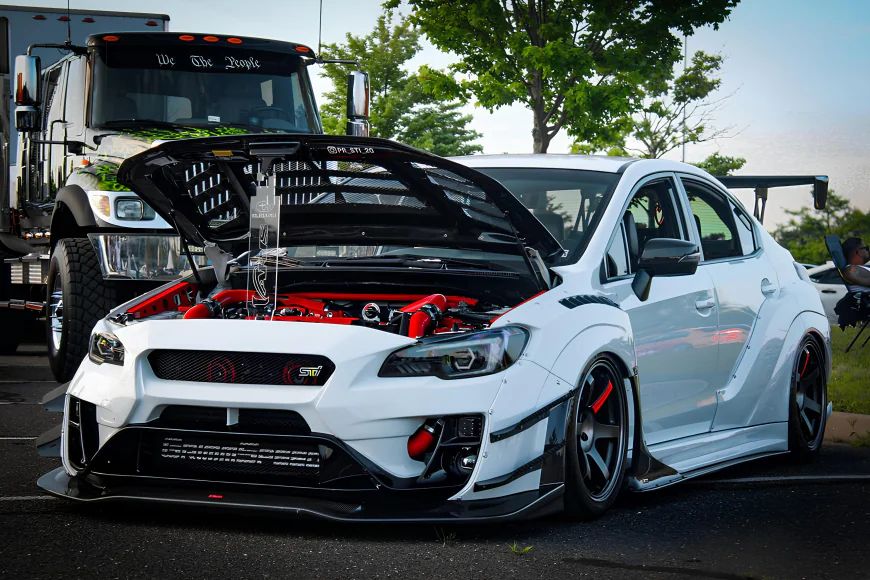2020 Subaru STI Series.White: Varis Widebody Meets Air Suspension