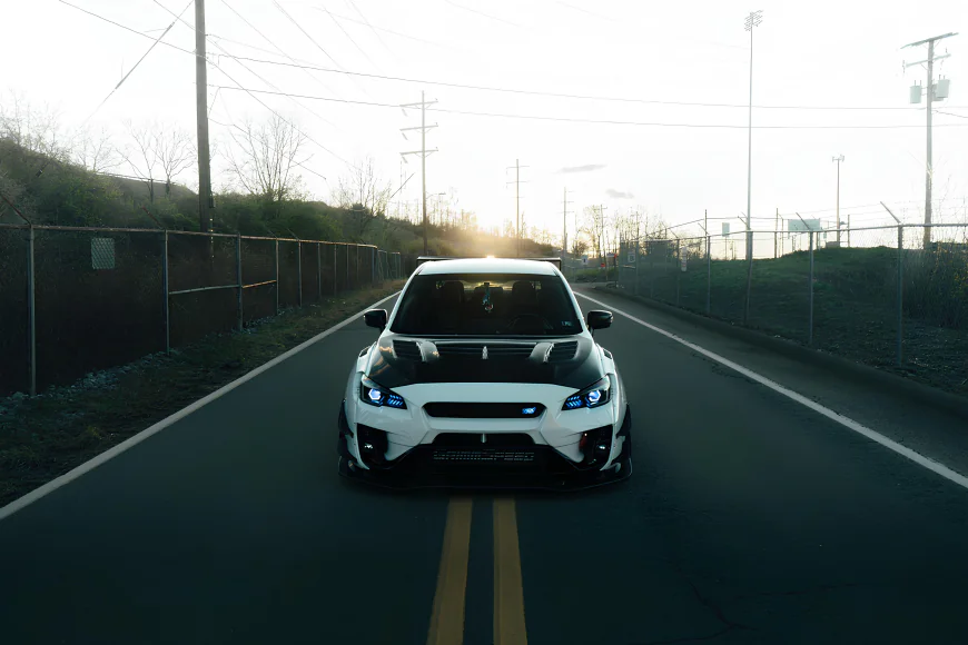 2020 Subaru STI Series.White: Varis Widebody Meets Air Suspension