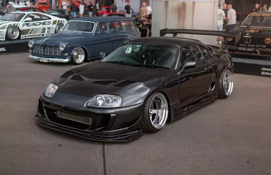 toyota supra at a car show