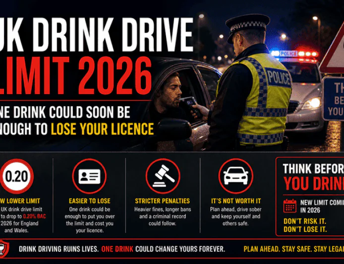 UK Drink Drive Limit 2026 — One Drink Could Soon Be Enough to Lose Your Licence