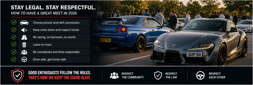 UK car meet laws 2026 — police crackdown on car gatherings and street cruises in the UK