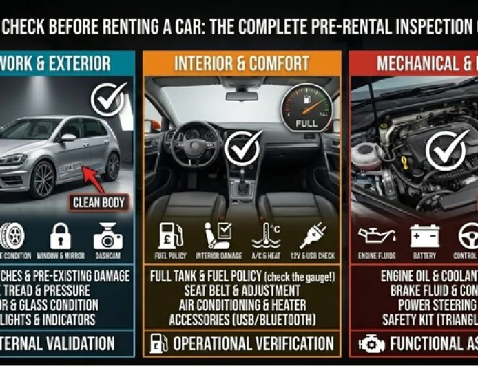 What to Check Before Renting a Car: The Complete Pre-Rental Inspection Checklist