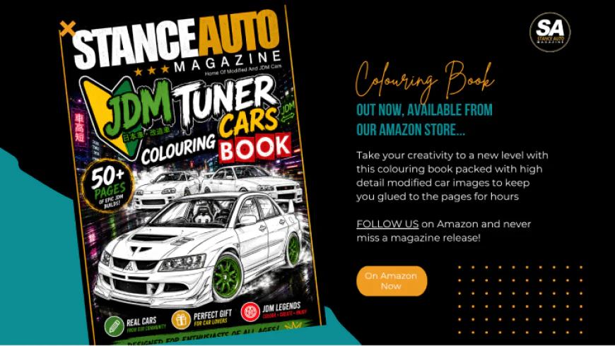 Stance Auto Magazine JDM Tuner Cars Colouring Book