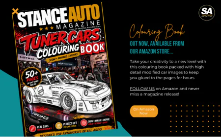 Stance Auto Magazine Tuner Cars Colouring Book