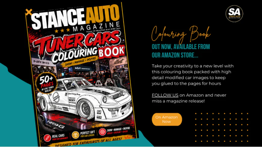 Stance Auto Magazine Tuner Cars Colouring Book