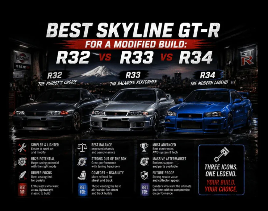 Best Skyline GT-R for a Modified Build: R32 vs R33 vs R34