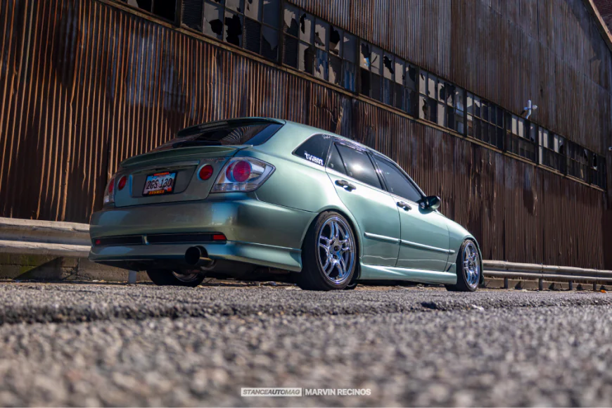 2002 Lexus IS300 Sportcross Modelista Qualitat R33 GTR wheels millennium jade wrap OEM plus build
