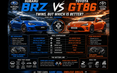 Subaru BRZ vs Toyota GT86: Twins, But Which Is Better?