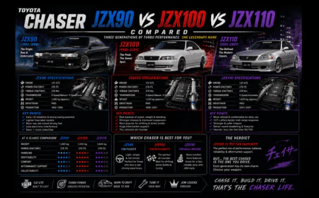Toyota Chaser JZX90 vs JZX100 vs JZX110 Compared