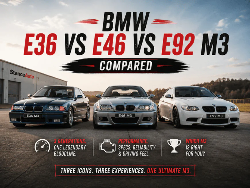 BMW E36 vs E46 vs E92 M3 Compared