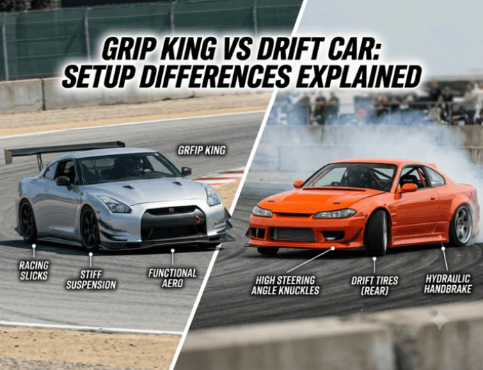 Grip King vs Drift Car: Setup Differences Explained