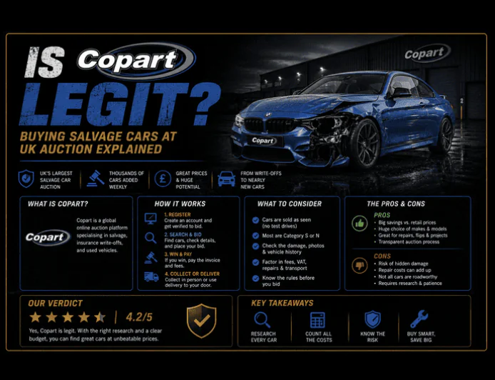 Is Copart Legit? Buying Salvage Cars at UK Auction Explained