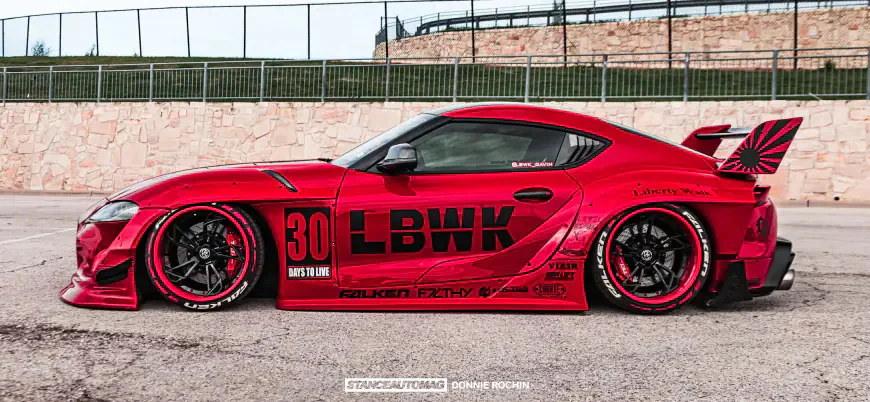 LBWK Toyota supra gr slammed