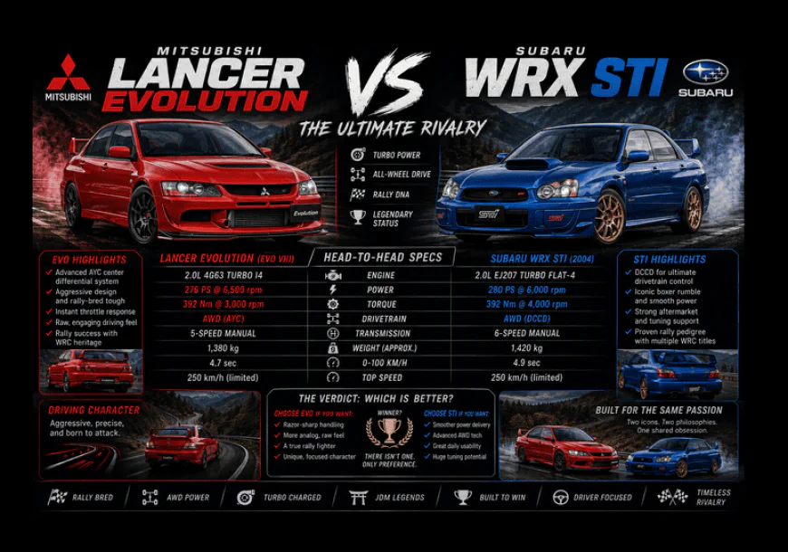 Mitsubishi Evo vs Subaru WRX STI: The Ultimate Rivalry