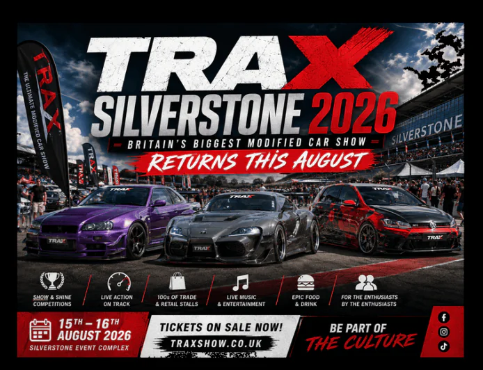 TRAX Silverstone 2026: Britain's Biggest Modified Car Show Returns This August
