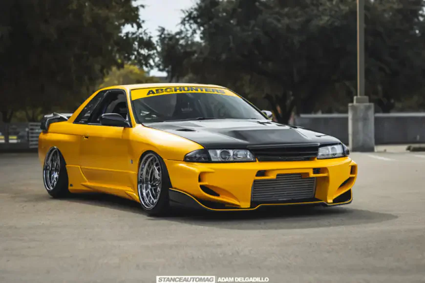 Yellow bagged nissan skyline